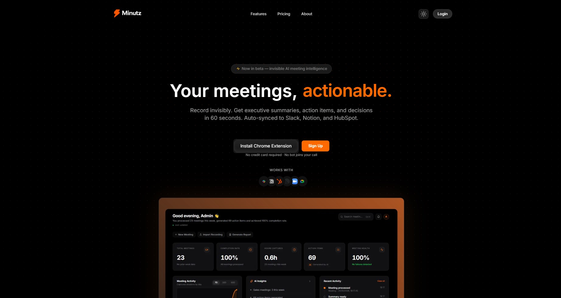 Minutz — AI Meeting Intelligence